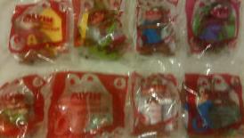 Alvin and the Chipmunks Chipwrecked Complete set of 8 McDonalds Happy Meal Toys 2011