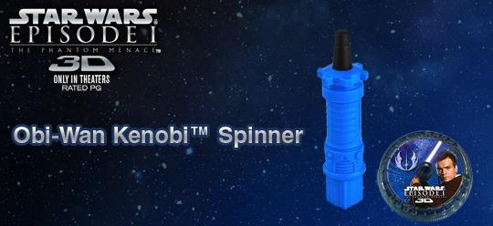 Star Wars Episode 1 2012 #5 Obi-Wan Kenobi Happy Meal Toy Spinner