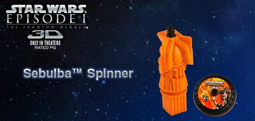 Star Wars Episode 1 2012 Happy Meal toy #8 Sebulba Orange Spinner toy
