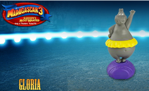 Madagascar 3 Happy Meal Toy Number 2 Gloria the Hippo