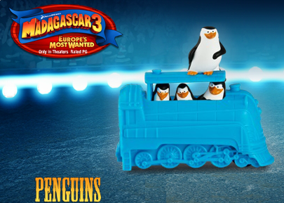 Madagascar 3 Happy Meal Toy Number 4 Penguins